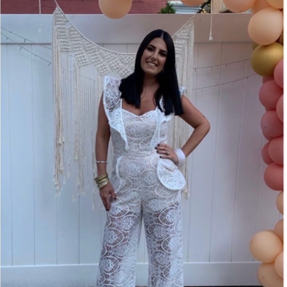 Elegant White Lace Jumpsuit